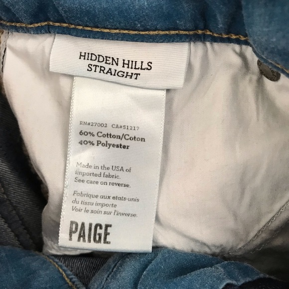 PAIGE hidden hills straight jeans 30 - Picture 8 of 8